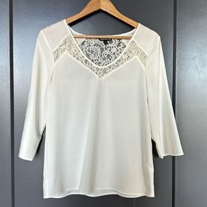 Lace accent blouse from express